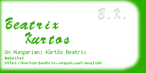 beatrix kurtos business card