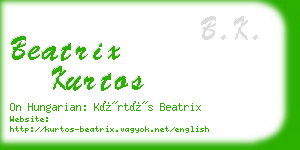 beatrix kurtos business card